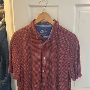 Johnston & Murphy Red Geometric Men's Shirt